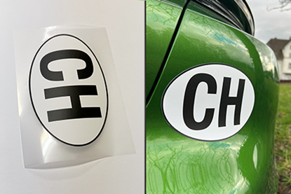 Bild von CH Hoheitszeichen für Autos - ohne Magnet
